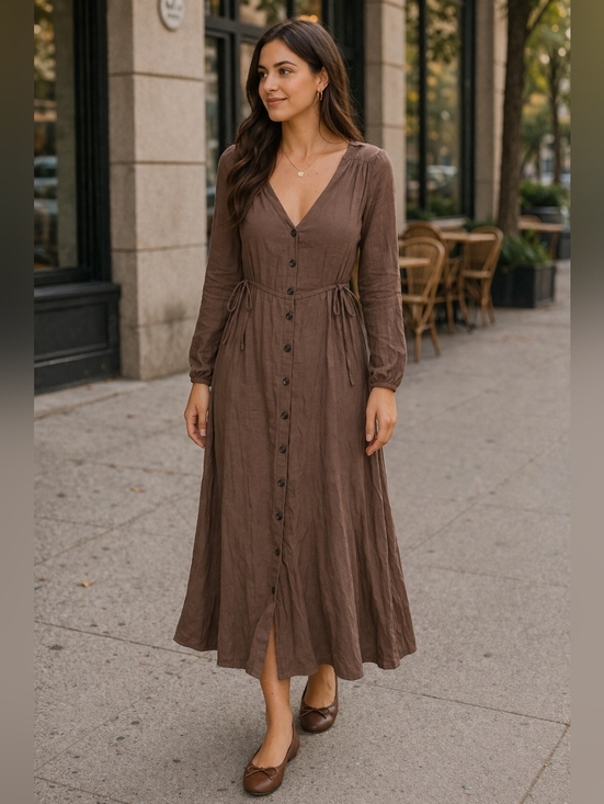 grade & gather Dresses & Skirts - Grade & Gather Brown Dress S